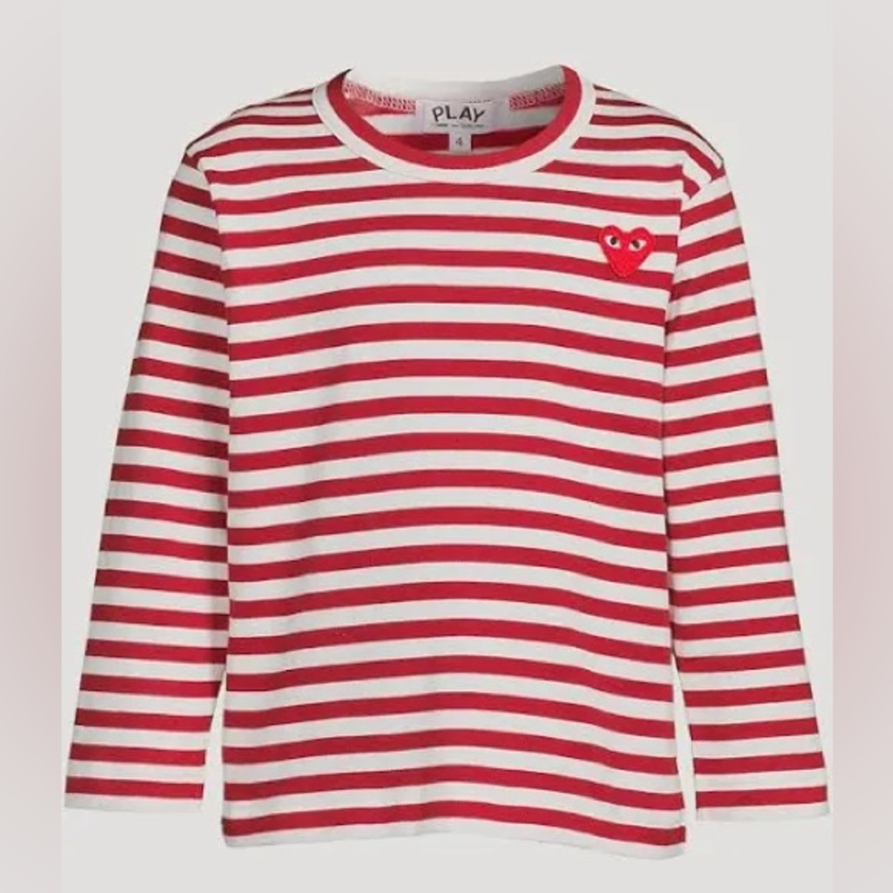 Comme des GARÇONS Play Long Sleeve Red Striped Shirt